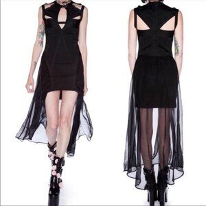 UNIF Godspeed Bandage Cut Out Sheer Maxi Dress size Small